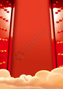 红色大门背景背景图片