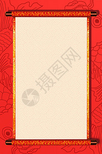 中国风背景古风红色花纹高清图片
