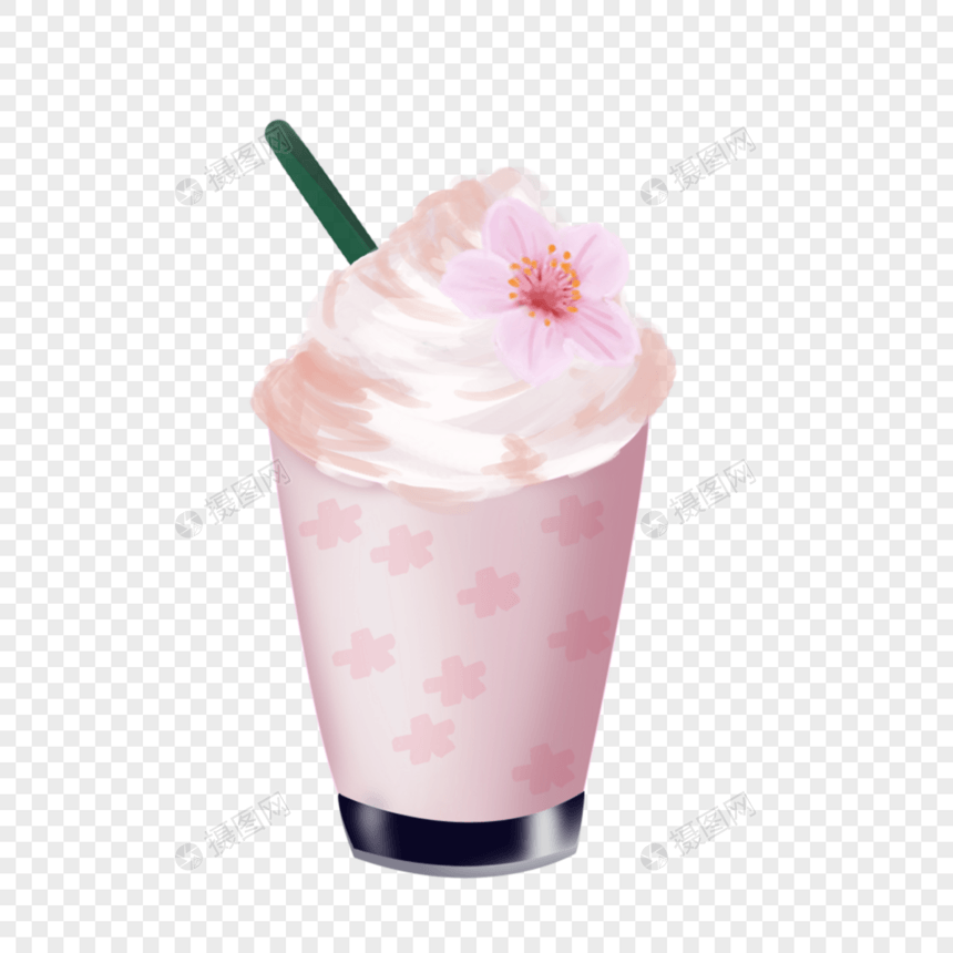 樱花味冰淇淋奶昔图片