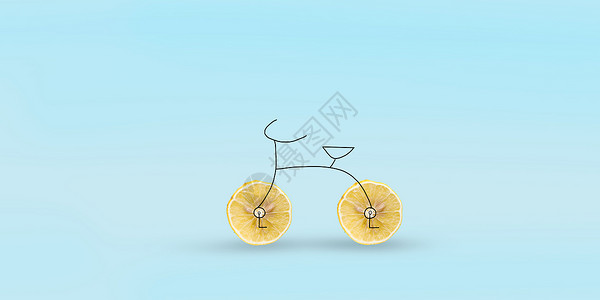 创意柠檬片背景图片