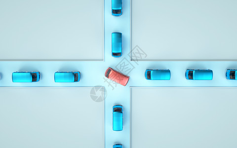 交通卡通汽车安全交通堵塞设计图片