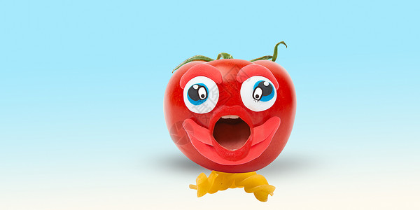 休闲零食素材创意西红柿设计图片
