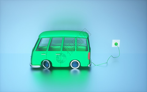 科研插画充电能源汽车设计图片