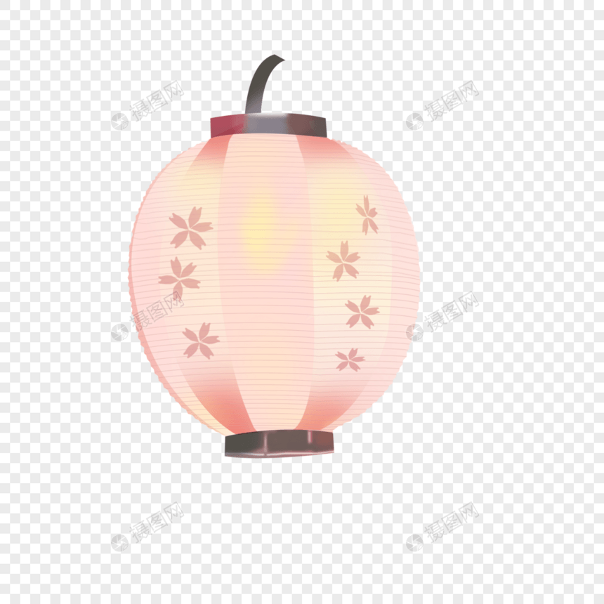 日式樱花灯笼图片