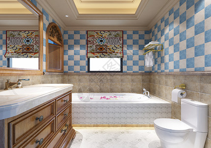 美式复古浴室设计图片