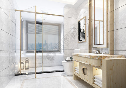 卫生间窗户现代简约浴室设计图片