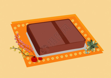 爱心巧克力蛋糕美食便当GIF高清图片