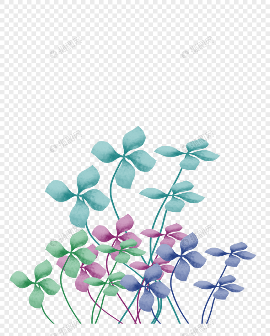 花卉插画装饰风格图片
