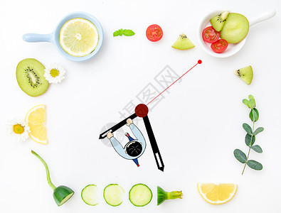 猕猴桃番茄健康饮食可爱创意摄影插画插画