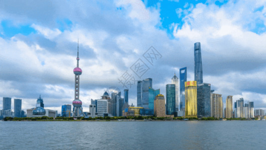 上海南汇天空上海外滩陆家嘴GIF高清图片