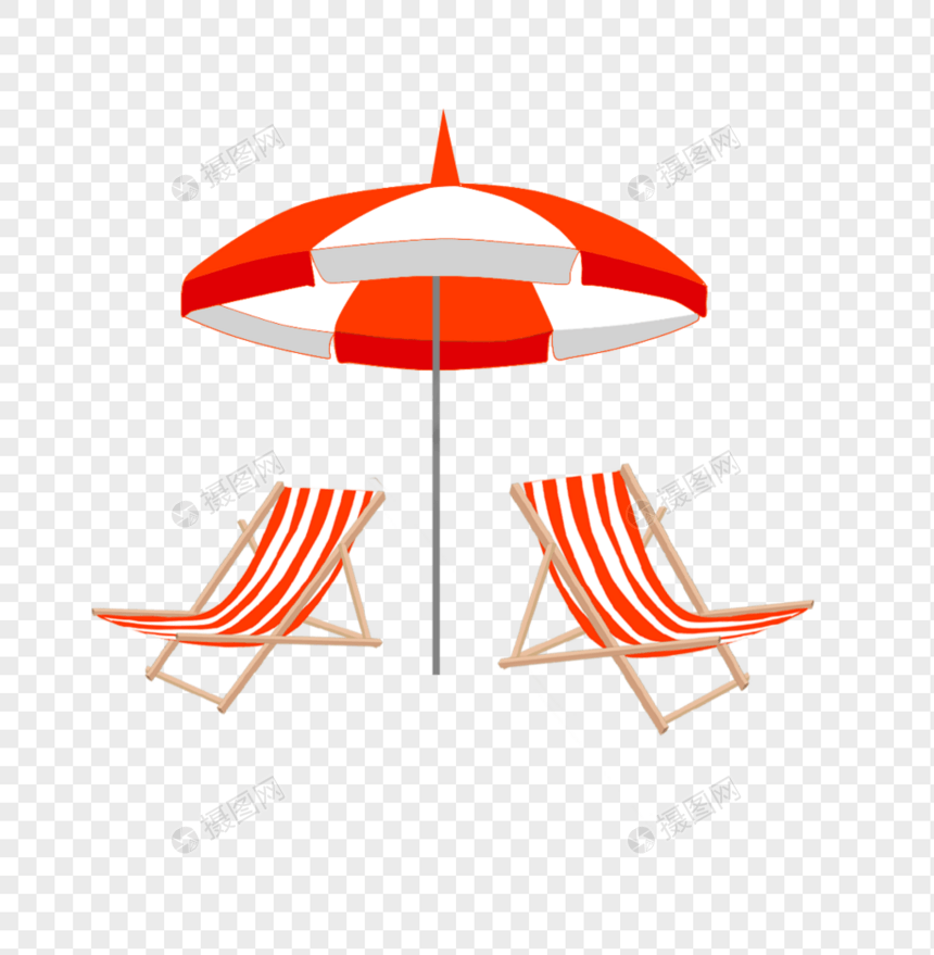 遮阳伞躺椅图片