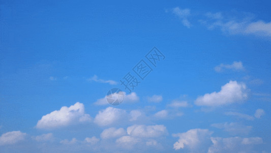 多云橙色天空晴空蓝天白云高清图片