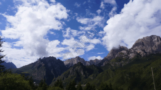 甘肃旅游延时甘肃扎尕那山川动图GIF高清图片