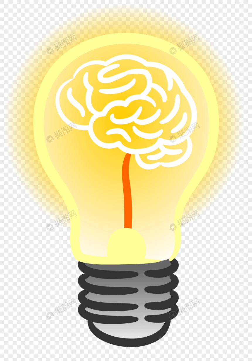 灯泡大脑图片