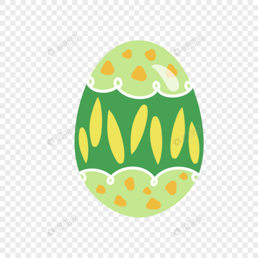 绿色麦芽图案复活节彩蛋图片