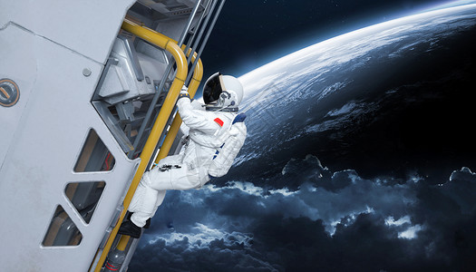 宇航员出舱背景图片