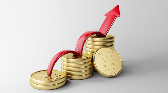 人民币硬币人民币投资增长设计图片