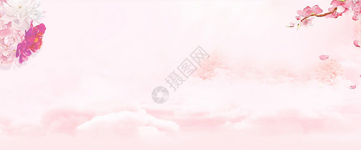 粉色花朵背景背景图片