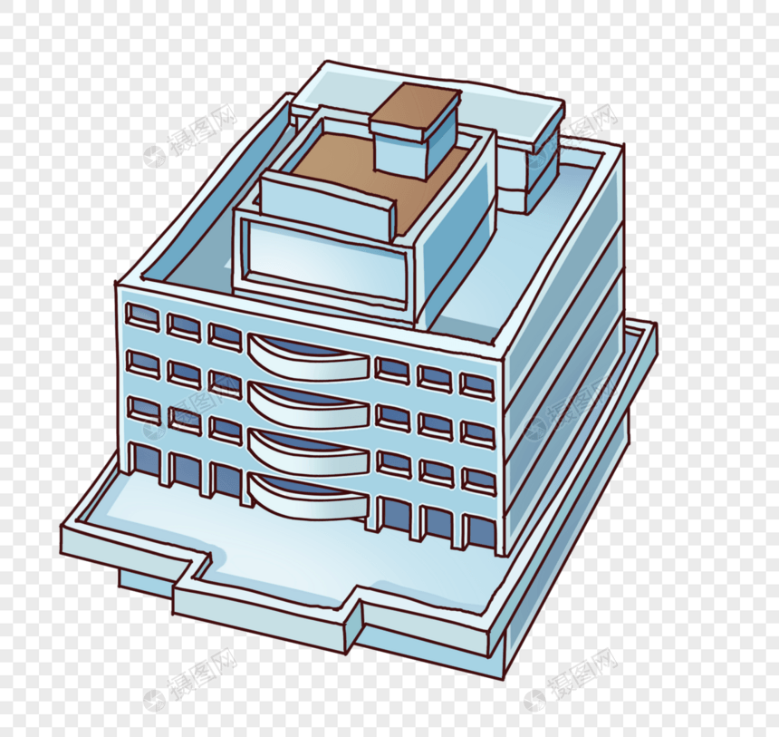 创意手绘城市建筑高楼图片