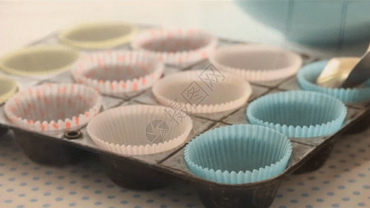 各种纸杯蛋糕制作蛋挞GIF高清图片
