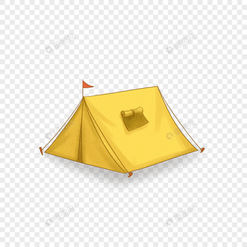 黄色的帐篷图片
