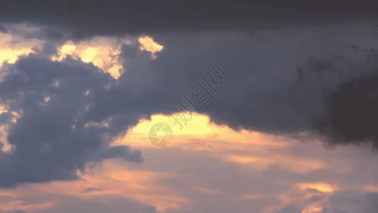 阴天天空素材夕阳GIF高清图片