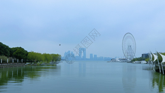 水上城市风景GIF高清图片