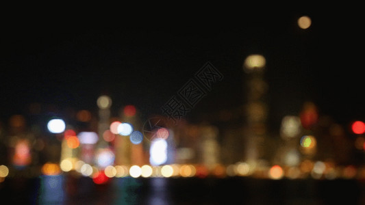 滨水景观城市夜景美景GIF高清图片