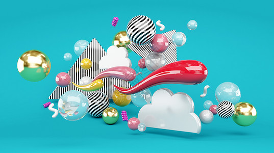 弹簧玩具抽象漂浮空间设计图片