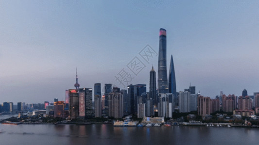 上海城市天际线外滩城市建筑GIF高清图片