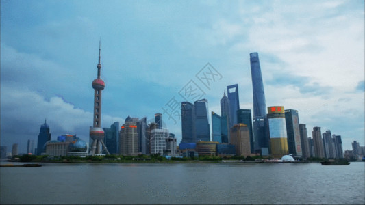 上海城市天际线东方明珠城市延时GIF高清图片