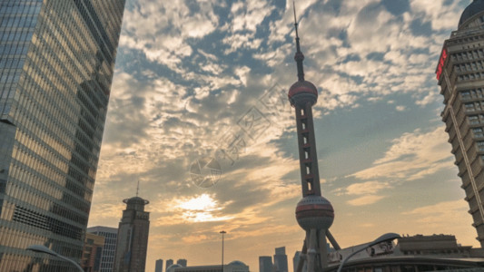 海上明珠塔上海城市建筑GIF高清图片
