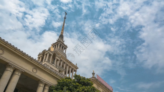 中央大街欧式建筑城市风光GIF高清图片