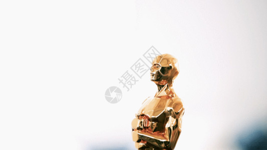 青铜雕像奥斯卡金像奖奖杯GIF高清图片