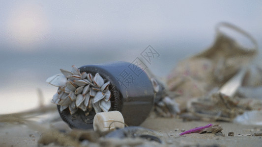 海水污染素材海滩沙滩GIF高清图片