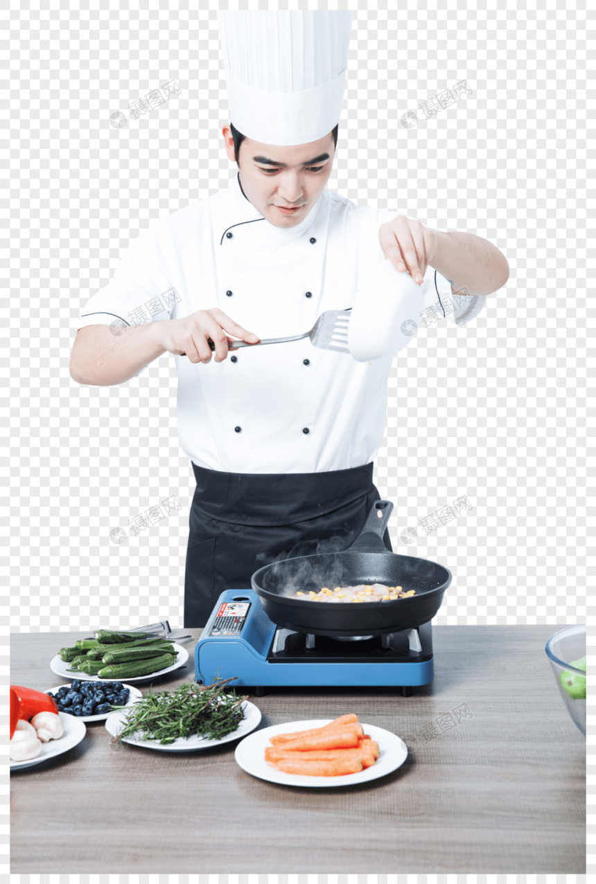 厨师炒菜图片
