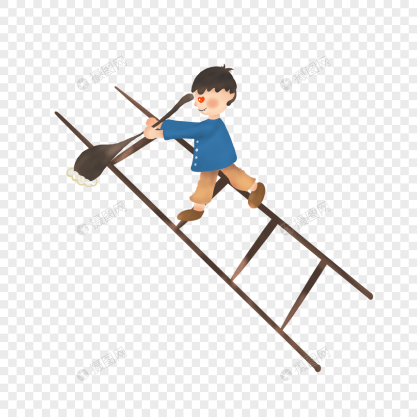 爬梯子的男孩图片