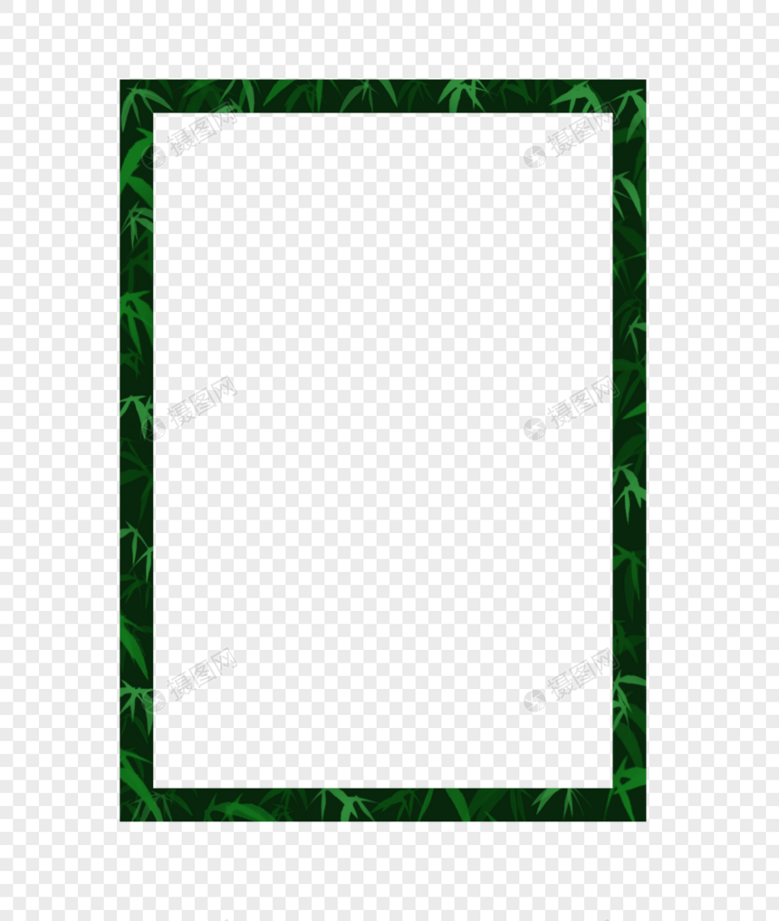 竹子绿叶边框图片