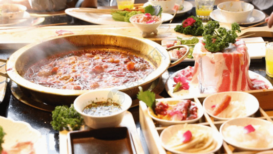 户外食物涮火锅GIF高清图片