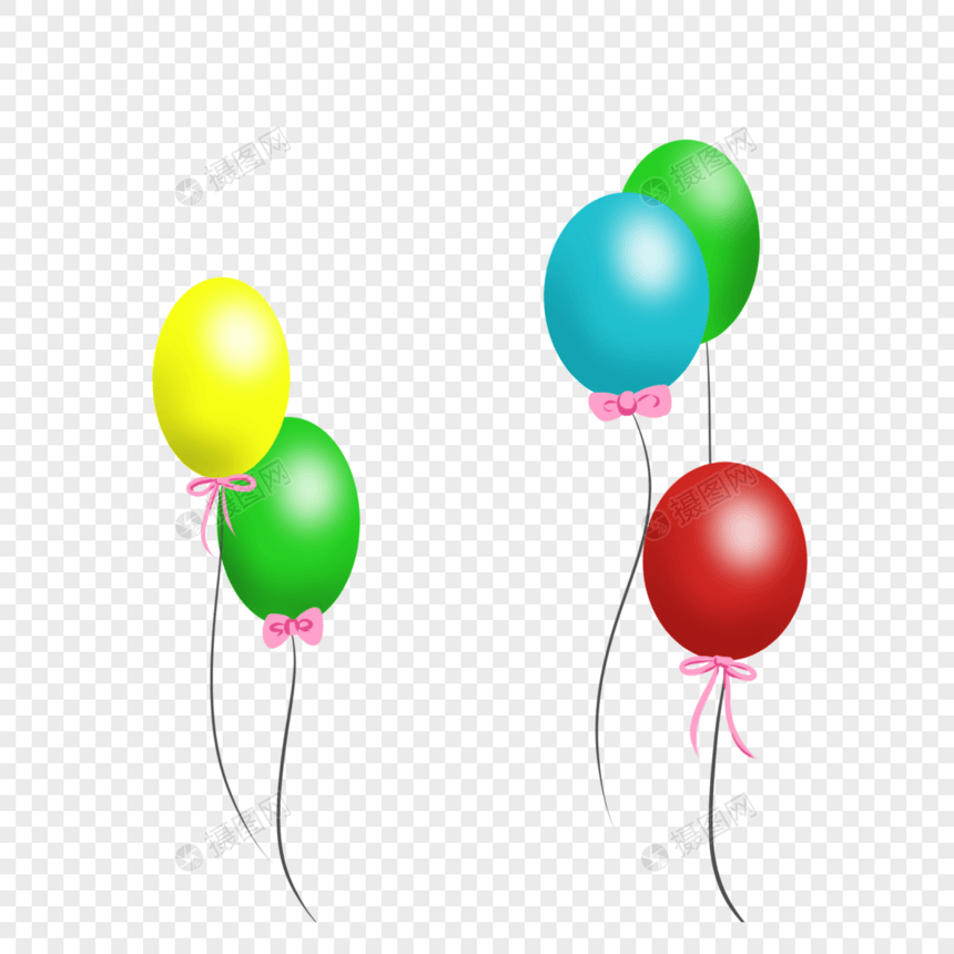 六一儿童节彩色立体气球图片