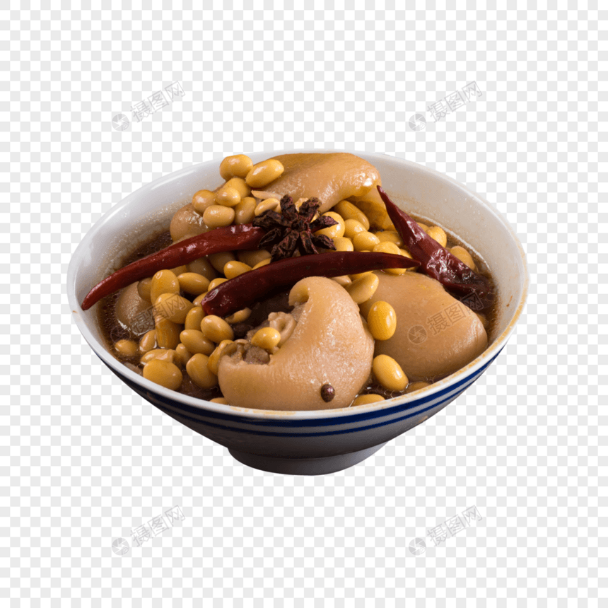 麻辣黄豆炖猪蹄图片