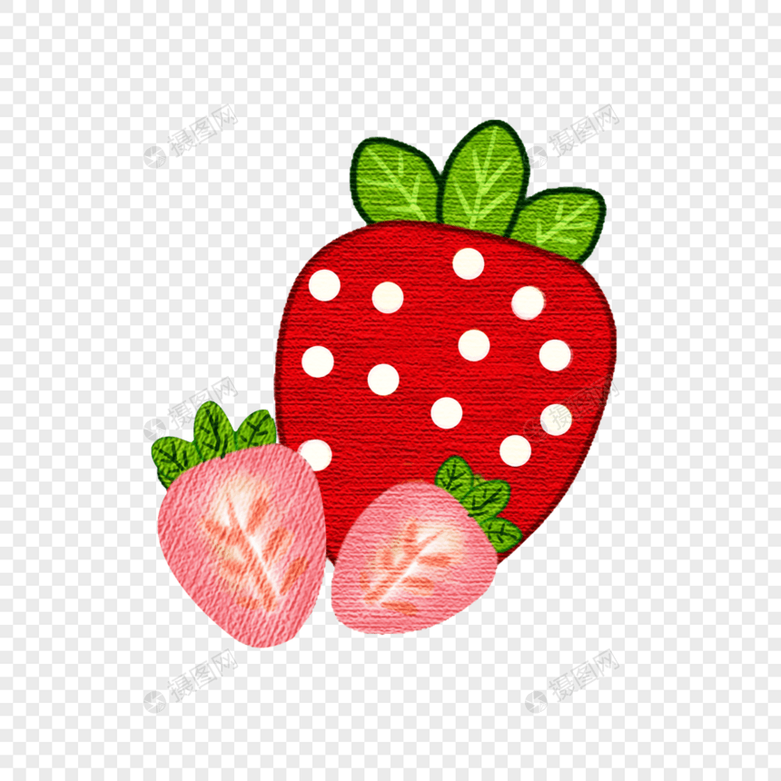 草莓布贴图片