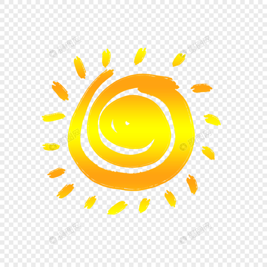 太阳手绘图片