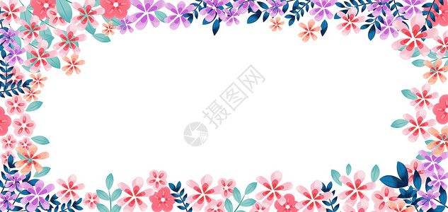 水彩花卉背景高清图片