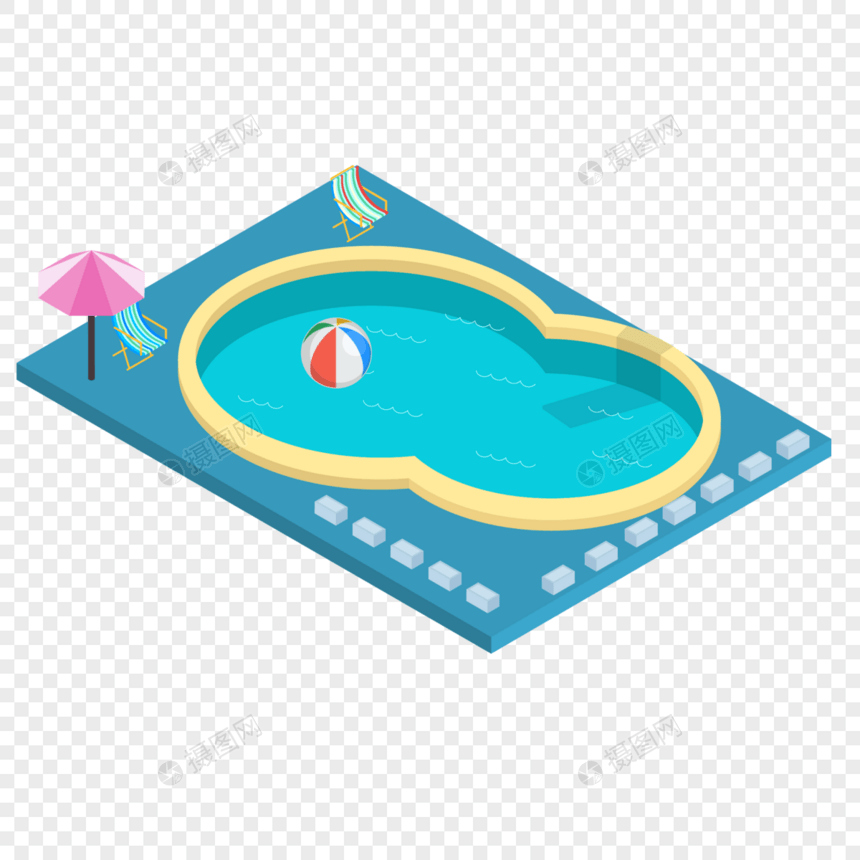 游泳池装饰素材图案图片