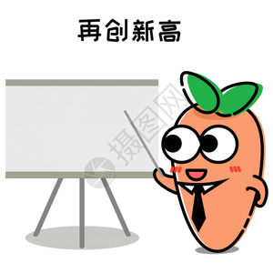 白板背景萝小卜卡通形象配图GIF高清图片