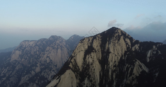 全国十大登山名山西岳华山航拍原始素材GIF高清图片