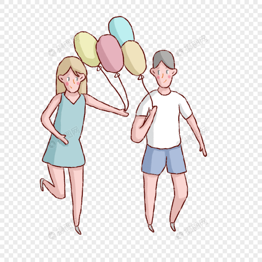 儿童节手拿气球的小孩图片