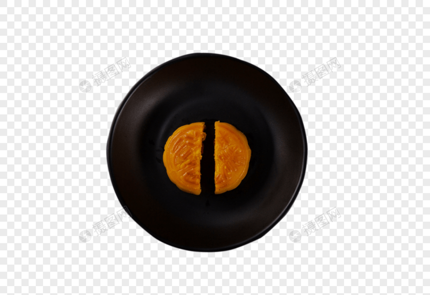 月饼陶瓷黑色盘子图片