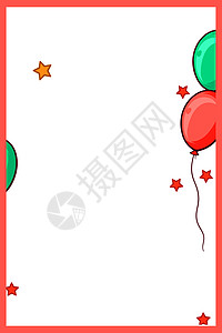 清新插画气球背景背景图片